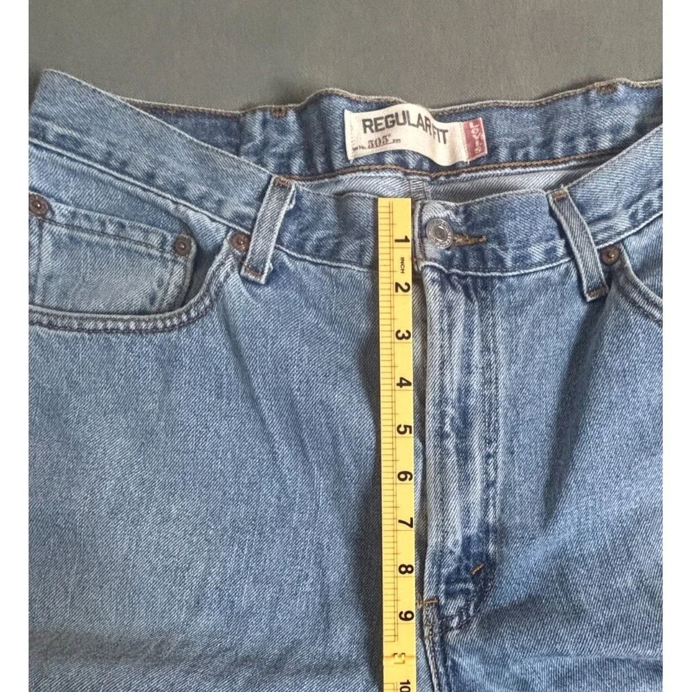 vtg Levi's 505 Jeans Men 38X30 Blue 5-Pockets Medium‎ Wash Zip Fly Straight Leg